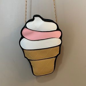 Ice cream cone purse with chain strap